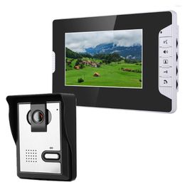 Video Door Phones MOUNTAINONE 7 Inch Phone Doorbell Intercom Kit 1-camera 1-monitor Night Vision With 700TVL Camera