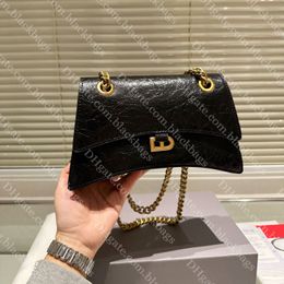 Golden Letter Bag Designer Women Cross Body Bag High Quality Classic Metal Chain Messenger Bags Luxury Large Capacity Wallet Handbag