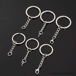 Keychains Keychain Kits Metal Key Ring with Jump Rings/Lobster Clasp/Screw Pins Connector for Jewelry Making