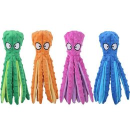 Dog Toys Chews Squeaky Octopus Dogs Cats Birthday Blue Green Orange Squeaker Inside Puppy Teething Toy Drop Delivery Home Garden P Dh61S