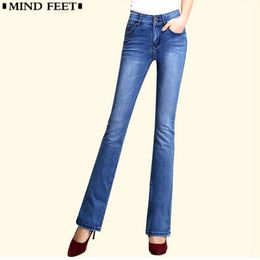 Jeans MIND FEET Jeans For Women Stretch Slim Multisize Velvet Skinny Elastic Blue Denim Pants Female Keep Warm Casual Pencil Pants