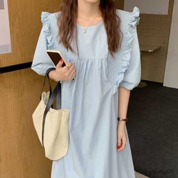 New Summer Maternity Dress Woman Elegant Boat Neck Large Size Dresses Pregnant Woman Clothing R230519