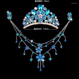 Headpieces Fashion Luxury Children's Crown Princess Forehead Chain Latin Dance Headdress Costume Girl Head Flower Hair Accessories Jewelry