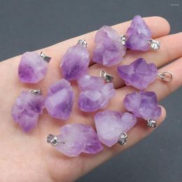 Pendant Necklaces DIY Necklace Natural Stone Amethyst Irregular For Jewelry Making Bracelet Accessory