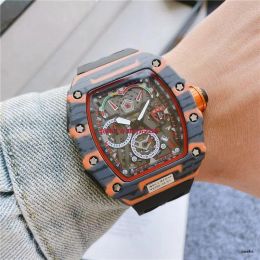 luxury watch top digital version skeleton dial full fiber pattern case japanese sapphire highquality watch designer sports watch