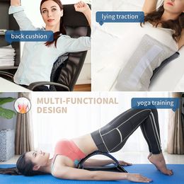 Slimming Belt Back Stretcher Magnetotherapy Massage Tools Stretch Fitness Lumbar Support Relaxation Spine Pain Relief 230518