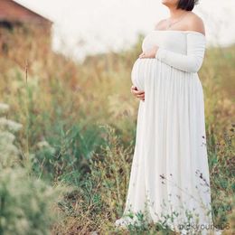 New Summer Women Pregnancy Maternity Dresses Lady Bandeau Maternity Gown Photography Shoot White Black Dress R230519