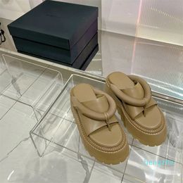 designer shoes sandal wedge platform slipper slides ladies sandals thick women bottom summer flat heel casual beach leather