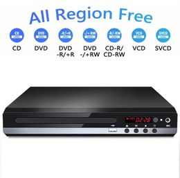 DVD VCD Player Mesin Pemutar Media Disk CD dengan Output AV Jarak Jauh Mikrofon USB Full HD 1080P Kotak Rumah Multimedia 230517