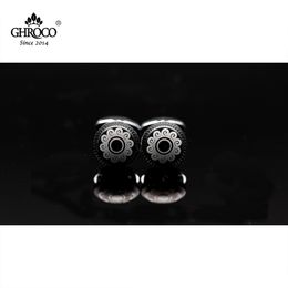 GHROCO High Quality Exquisite Surface Laser Printed Shirt Cufflinks Fashion Luxury Gifts for Business Men Ladies and Wedding