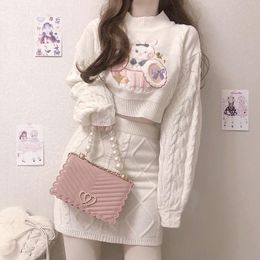 Dress Biggorange Japanese style early autumn super hot kawaii sweater High Waist Hip Wrap Skirt female student spring and autumn suit