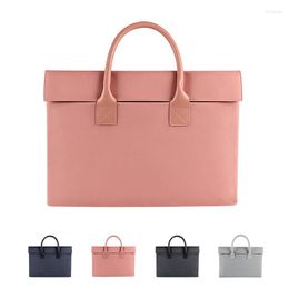 Briefcases Waterproof Proof 14inch Laptop Bag Protective Case Unisex Solid Colour Casual Travel Computer Notebook Handbag Briefcase