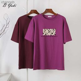 Women's T-Shirt Blessyuki Vintage Leopard Printed T Shirts Women Summer Cusual Loose Short Sleeve Harajuku Tee Female 2023 Basic Soft Cotton TopL230519