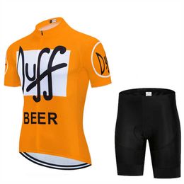 Sets New Team DUFF Clothing Cycling 20D gel Bib Shorts Men Bike Jersey Set Ropa Ciclismo Triathlon P230522