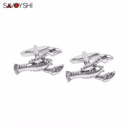 SAVOYSHI Brand 3D Lobster Cufflinks For Mens High Quality Novelty Animals Cuff Buttons Costume Jewelry Christmas Gifts