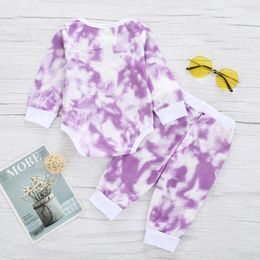 Clothing Sets 0-24M Tie dye Clothing Outfits Newborn Girls Tops Pants 2Pcs Infant Boys Fashion Clothes Set