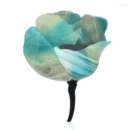 Brooches Wuli&baby Acrylic Flower For Women Unisex 4-color Pretty Beauty Plants Party Office Brooch Pin Gifts