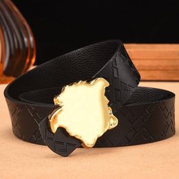 Designer belt luxury men belt classic pin buckle belts gold silver black buckle stripes casual 3 colour belt buckle width 3.8cm size 105-125cm