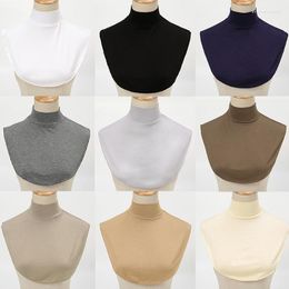 Bow Ties Modal Turtleneck Fake Collar Women's False Neck Warmer Removable Bottoming Shirt Cover Half Blouse Tops Detachable