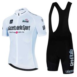 Cycling Jersey Sets 2023 white girode italia tour de italy cycling jersey set summer bike clothing MTB road Ropa Ciclismo Bicycle maillot bib shorts P230519