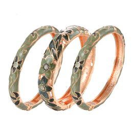 Chain 3 Pcs Set Cloisonne Bangles For Women Jewelry Lady Girl Women's Hand Bracelets Fashion Enamel Bangle Indian Style Designer Gift 230518