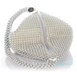 HBP Golden Diamond Clutch Evening Bags Chic Pearl Round Shoulder Bags For Women 2023 Luxury Handbags Wedding Party Clutch Purse qq005