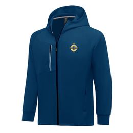 Northern Ireland national Men Jackets Autumn warm coat leisure outdoor jogging hooded sweatshirt Full zipper long sleeve Casual sports jacket