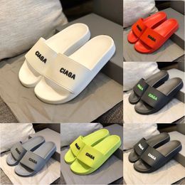 2023 Slippers Sandals Comfortable Designer Slipper Blue Black White Grey Yellow Orange Men Women Summer Beach Hotel Indoor Shower Room 36-45