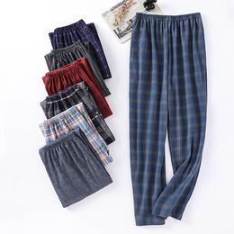 Men's Sleepwear Casual Plaid Pants 4XL Sleepwear Men's Pyjama Pants Spring Summer Cotton Trousers for Men Pyjamas Male Comfortable Home PJ Pants 230519