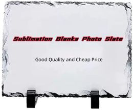 Sublimation Blanks Photo Slate Blank Rock Plaque Stone Slates Heat Transfer Printing Photo Frame Customized DIY