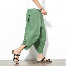 Men's Pants Men 2023 Summer Ankle-length Solid Harem Mens Casual Hip Hop Korean Style Joggers Male High Street Clothes Trousers