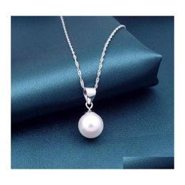 Pendant Necklaces Korea Fashion Pearl Choker Necklace Romantic Womens Wedding Collarbone Chain Jewellery Ladies Valentines Day Girl Dr Dhlsq