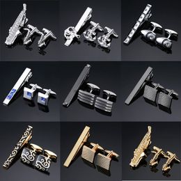 Eighteen new men's fashion boutique gifts brand Cufflinks tie clip / shirt / crystal / lawyer Sax design Cufflinks tie clip