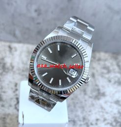 Clean maker top quality 41mm DJ2 126334 fluted bezel grey dial oyster bracelet 904L stainless steel 3235 automatic movement sapphire luminous sport wristwatches