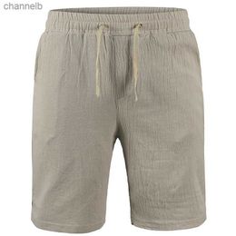 2023 New Cotton Linen Men Shorts Breathable Solid Colour Summer Pants Streetwear Fitness Shorts S-3XLL230519
