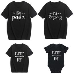 Family Outfits Interesting Clothes for Parents Sons Families Looks Summer Tshirts for Parents Little Boys Children's Shirts Baby Tight Top G220519