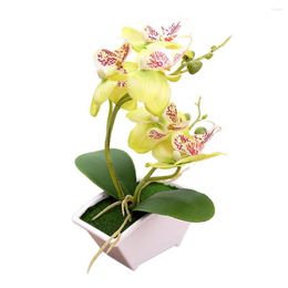 Decorative Flowers Silk Artificial Orchid Bonsai Faux Bouquet Home Party Decor Gift