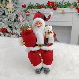 Christmas Decorations Santa Claus Sitting In A Chair Decoration Party Creative Doll Resin Gifts Child Toy Table Ornaments For Home