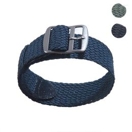 Watch Bands 18mm 20mm Solid Colour Perlon Woven Nylon Watchbands Bracelet Fabric Strap Band Buckle Belt Black Blue