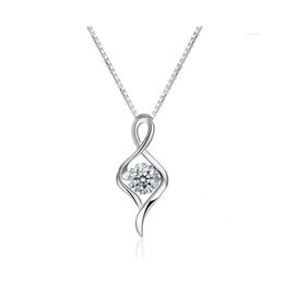 Pendant Necklaces Women Classic Cubic Zirconia Electroplating Necklace Jewellery Collarbone Chain All Match For Banquet Drop Delivery P Dhxno