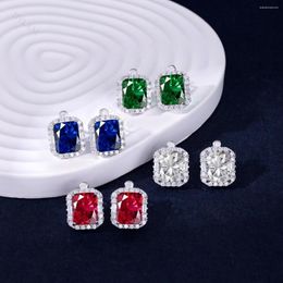 Stud Earrings Elegant Stylish Shiny Crystal CZ For Women Fashionable Design Accessories Engagement Bridal Wedding Jewelry
