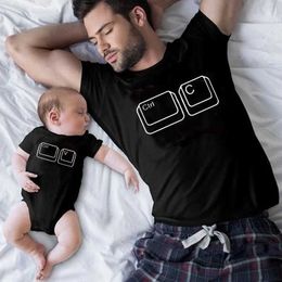 Family Matching Outfits Ctrl C Ctrl V Family Matching Clothes Father Son Mother Daughter T-shirt Top Kids Baby Girl Boys Bodysuit T-shirt Family Look G220519
