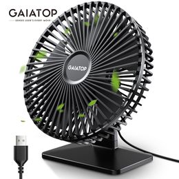 Other Home Garden GAIATOP USB Desk Fan 90° Rotation Adjustment Portable Cooling Fan 4 Speed Ultra Quiet Powerful Mini Table Fans For Home Office 230518