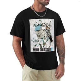 Men's Polos Metal Gear Solid 2 Poster T-Shirt Cute Clothes Man Aesthetic Clothing Oversized Men's Cotton