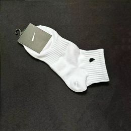 mens socks Women High Quality Cotton All-match classic Ankle Letter Breathable black and white Football basketball Sports Sock freedom choose 10 Colour cotton
