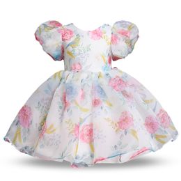 Girls Dresses Fluffy Christmas Princess Dress Flower Year Baby Kids Wedding Party Prom Gown Tulle Elegant Summer Children 230518