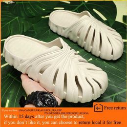 Slippers Slippers Monstera Slides For Men Summer Women Outdoor Eva Soft Forest Camping Trend Unisex Beach Shoes Home J230520