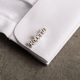 Personalised Custom Name for Men Jewellery Stainless Steel Shirt Cuff Button Custom Wedding Gifts Cufflinks Jewellery