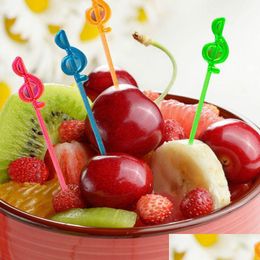 Forks 50Pcs/Lot Mini Food Children Snack Cake Dessert Fruit Picks Lunch Bento Accessories Party Decor Drop Delivery Home Garden Kitc Dh4Ja