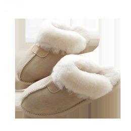 Slippers Women Natural Sheepskin Home Slipper Winter Women Indoor Slippers Fur Slippers Wool Flip Flops Slipper Lady Home Shoes X230519